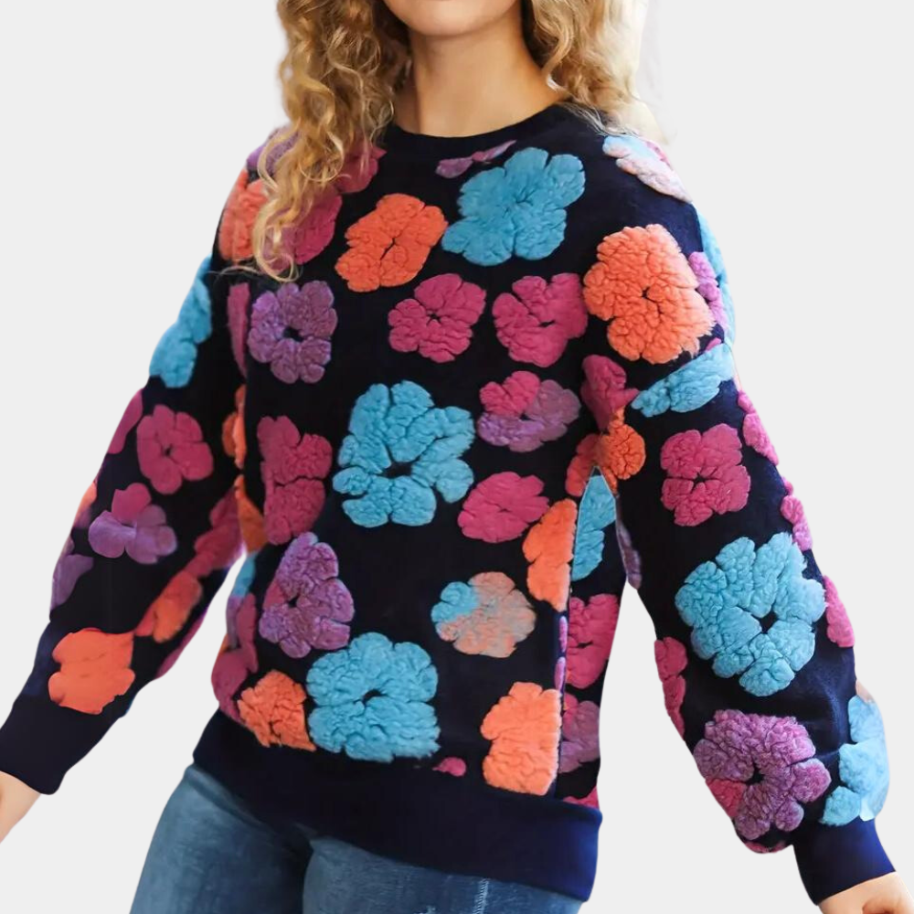 Maglione Floreale 3D | Stile Unico | Caldo e Morbido