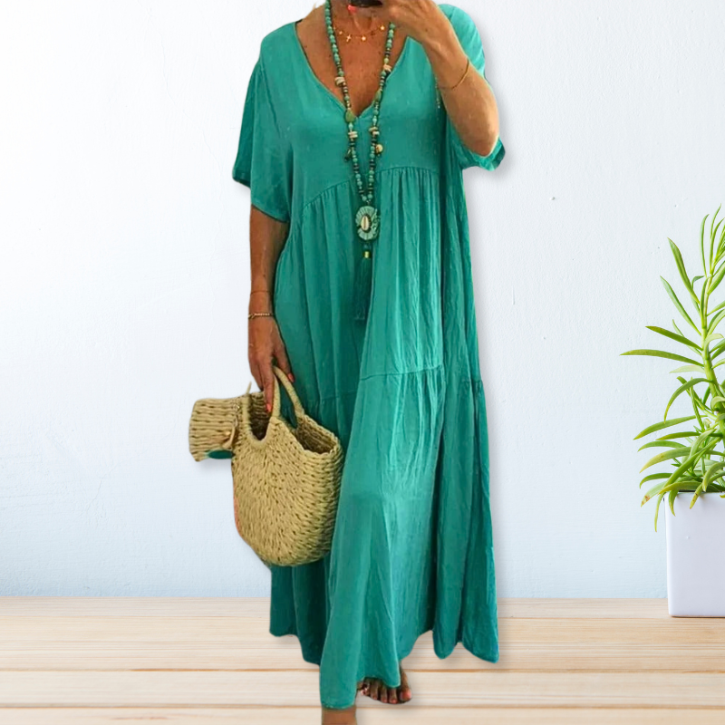 Abito Lungo Boho in Lino