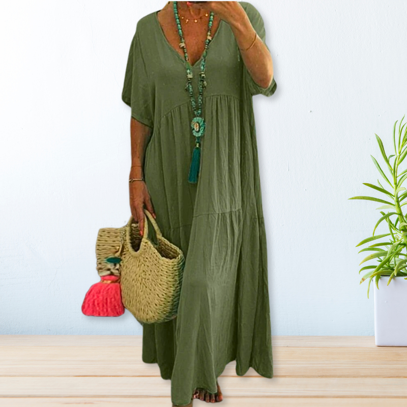 Abito Lungo Boho in Lino