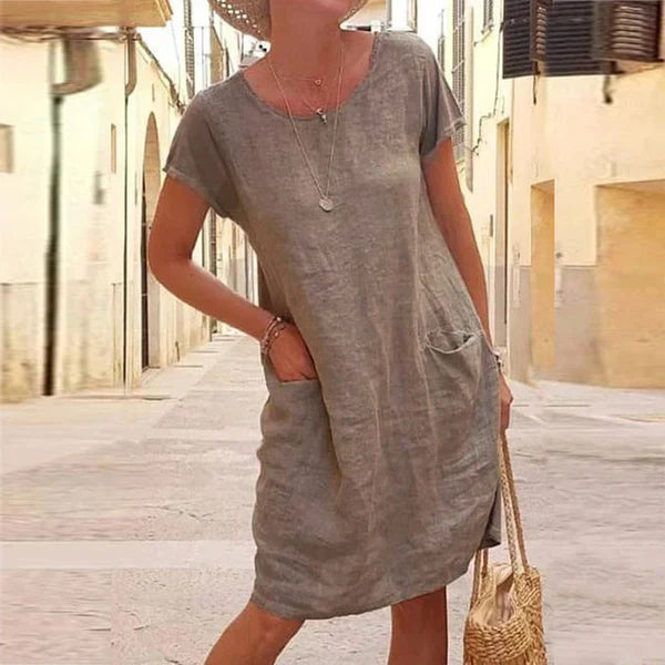 Abito Corto in Lino