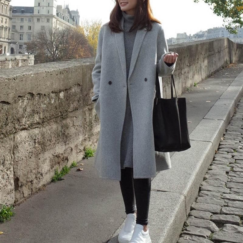 Cappotto Lungo Doppiopetto | Elegante & Versatile | Stile Raffinato