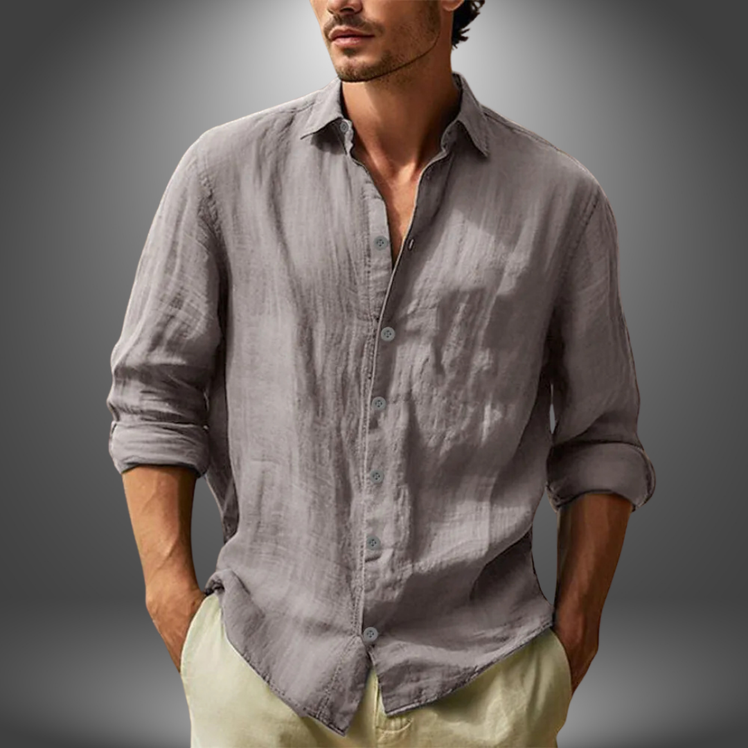 Camicia in lino a maniche lunghe