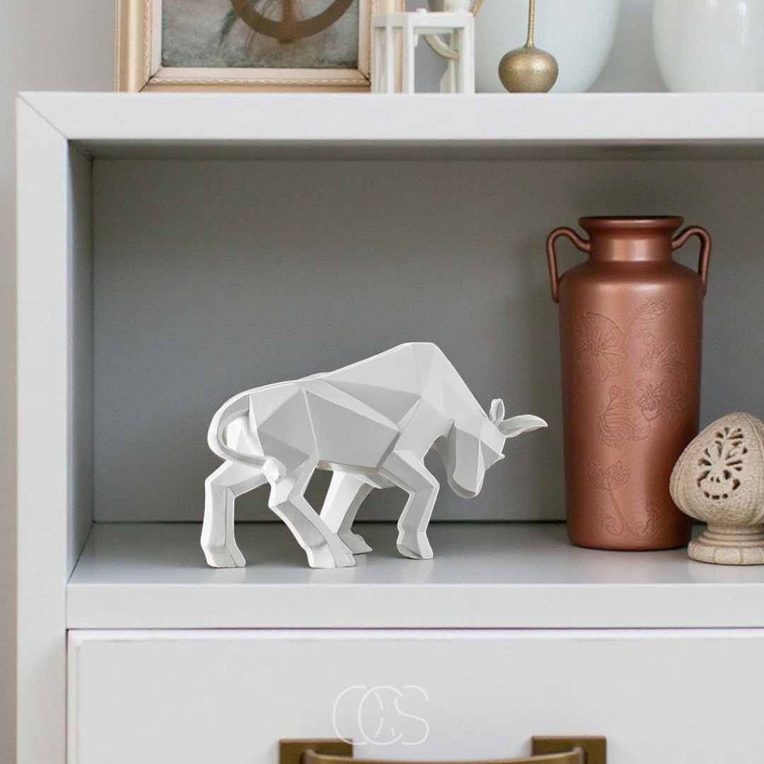Scultura Toro Geometrico Decorativo