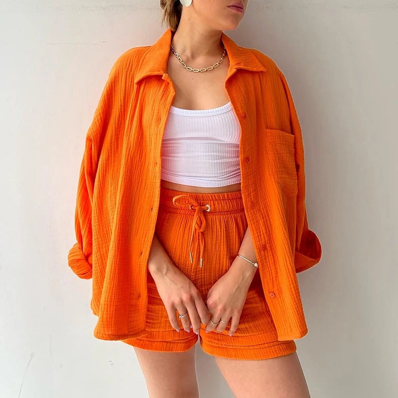 Completo Estivo Camicia e Shorts in Mussola