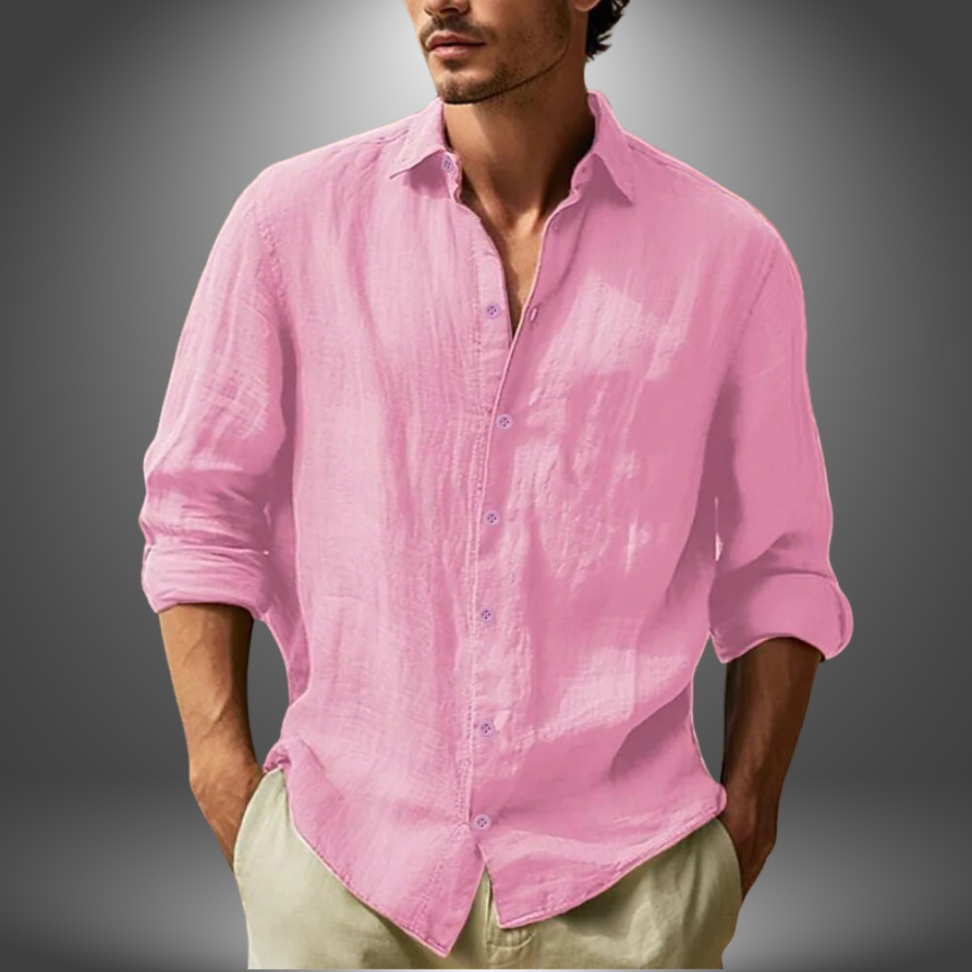 Camicia in lino a maniche lunghe