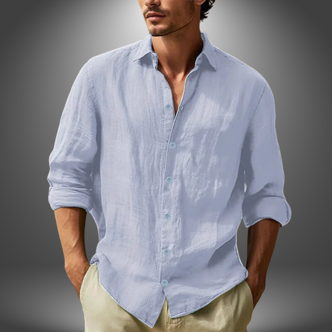 Camicia in lino a maniche lunghe
