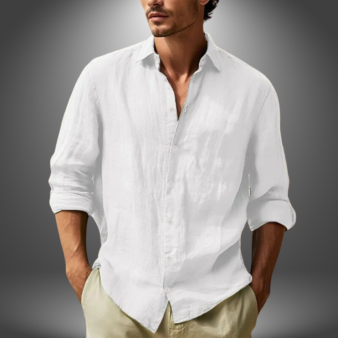 Camicia in lino a maniche lunghe