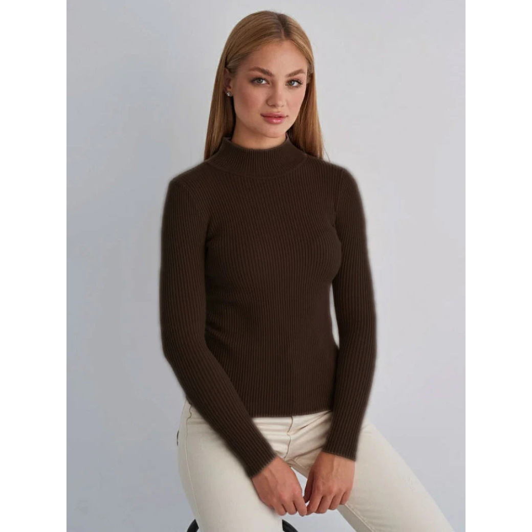 Maglione Aderente | Collo Alto | Morbido e Versatile
