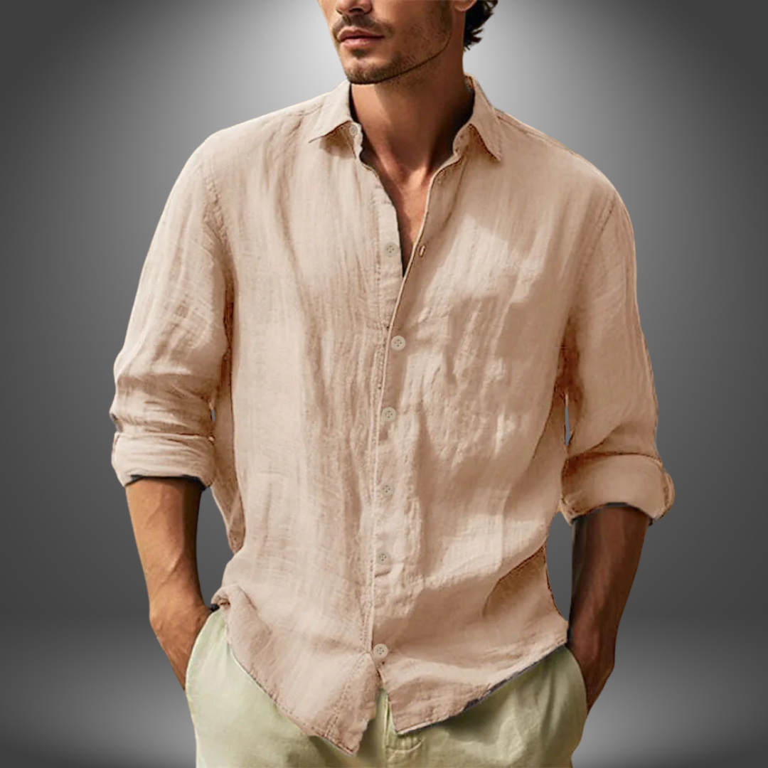 Camicia in lino a maniche lunghe