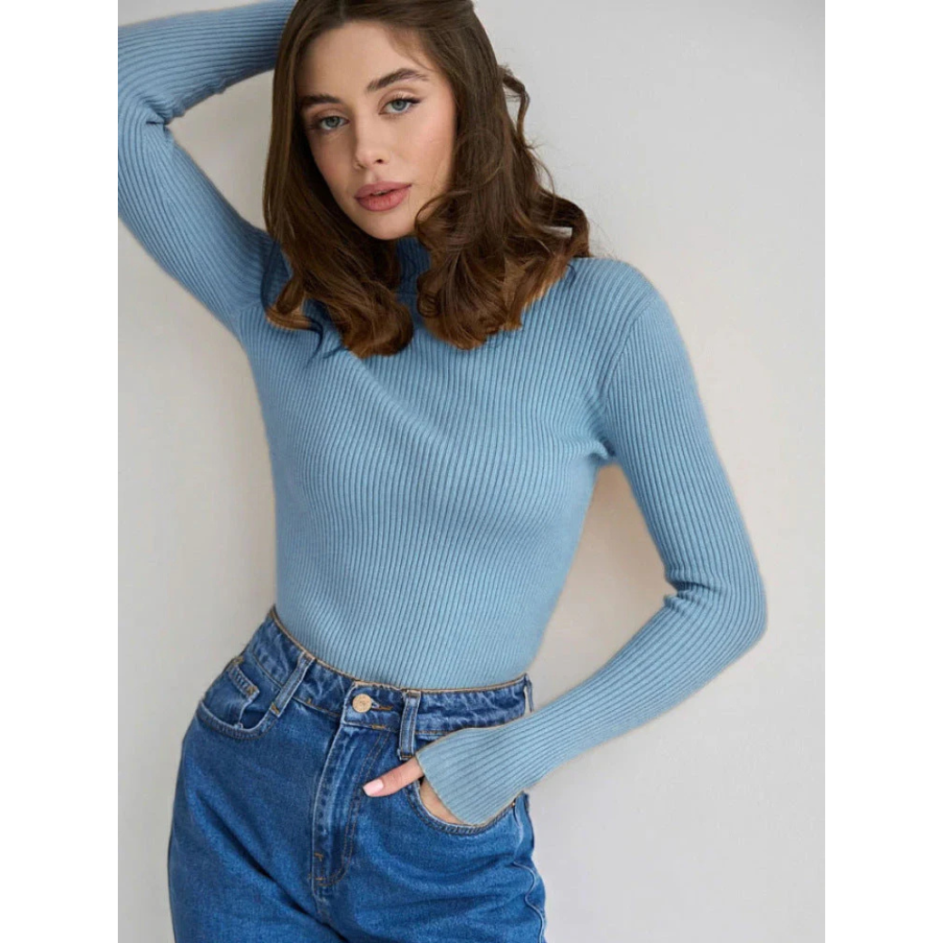 Maglione Aderente | Collo Alto | Morbido e Versatile