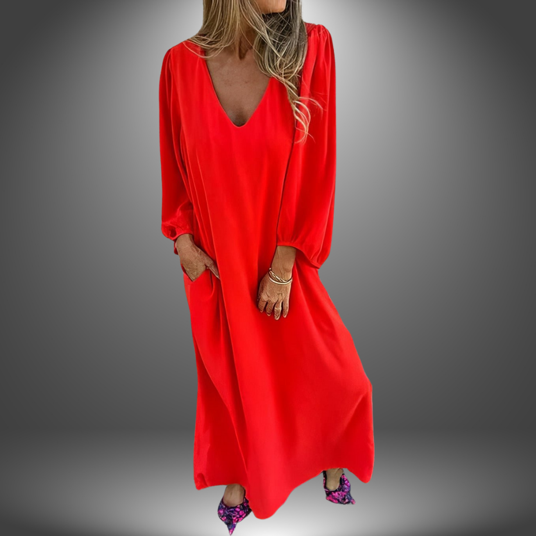 Abito Maxi Elegante Scollo V