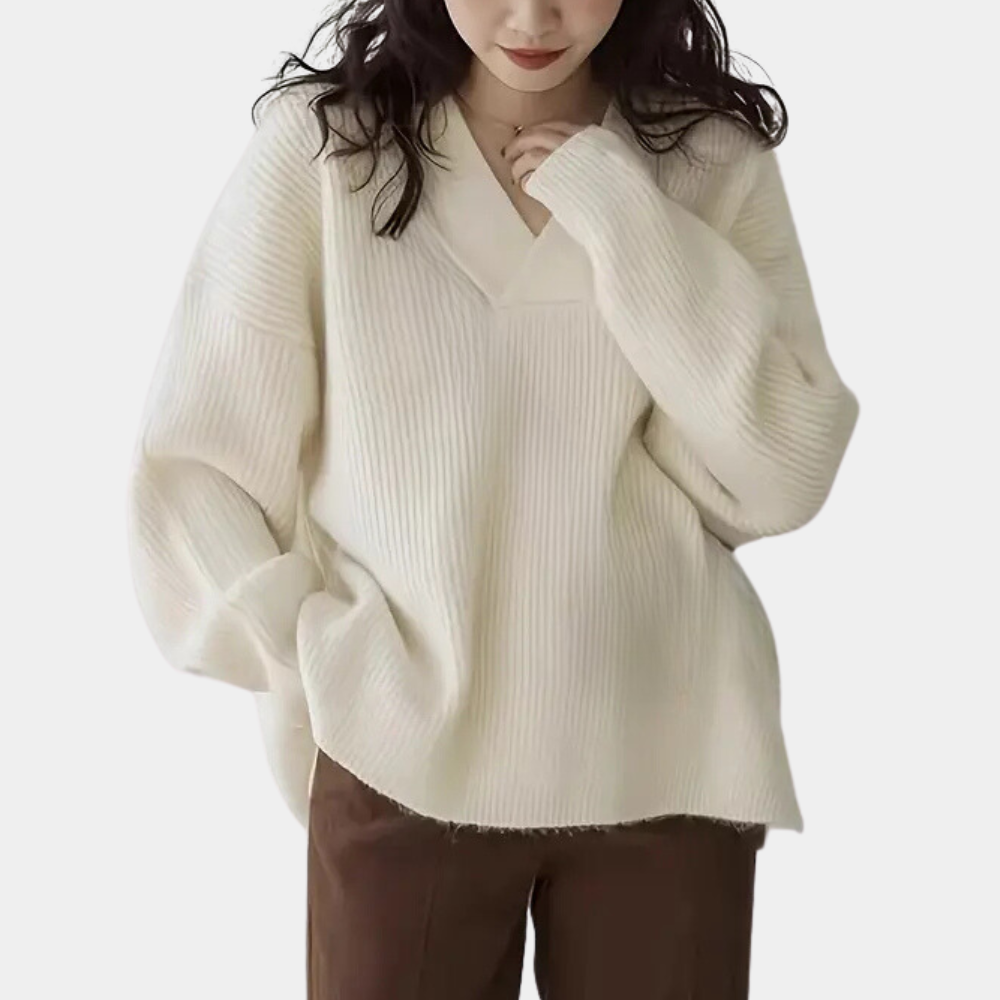 Maglione Oversize | Scollo a V | Caldo e Morbido