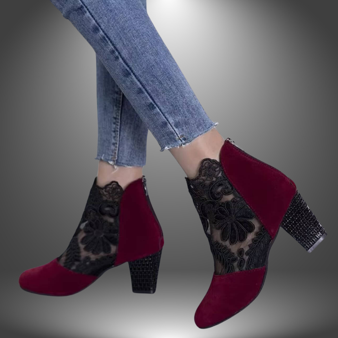 Stivaletti con Pizzo Floreale