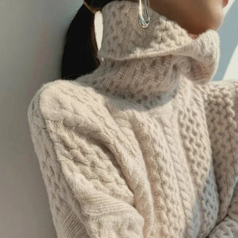 Maglione Collo Alto | Lavorato a Maglia | Morbido e Caldo