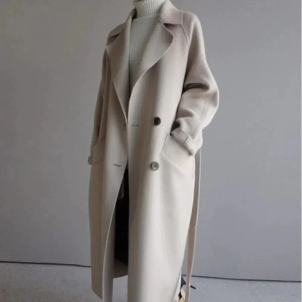 Cappotto Lungo Sartoriale | Elegante e Caldo | Stile Minimal Chic