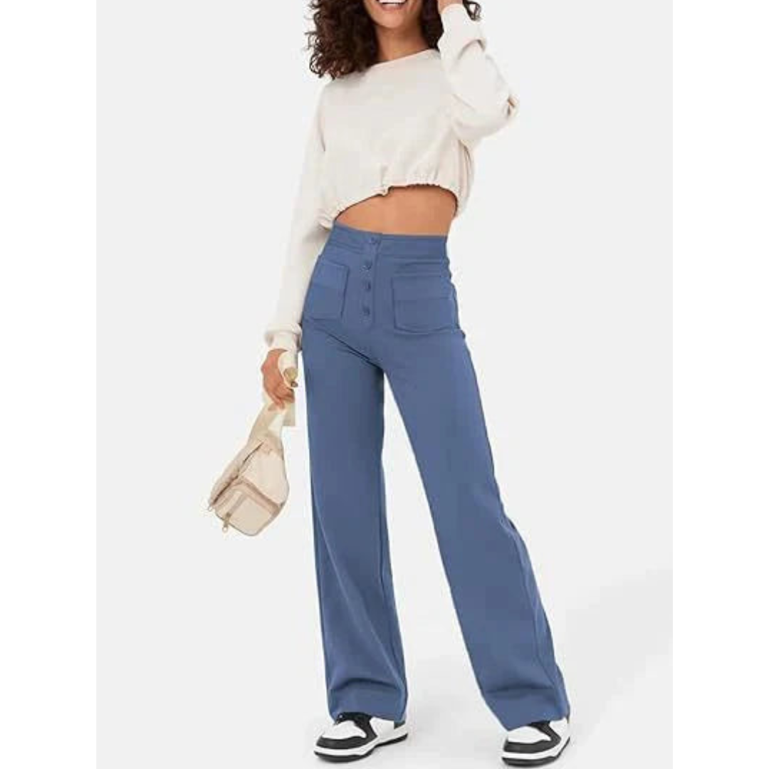 Pantaloni a Vita Alta | Taglio Dritto | Stile Casual e Versatile