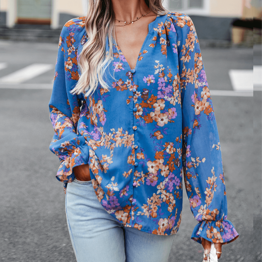 Blusa Floreale con Volant