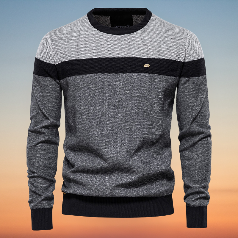 Maglione uomo a blocchi di colore