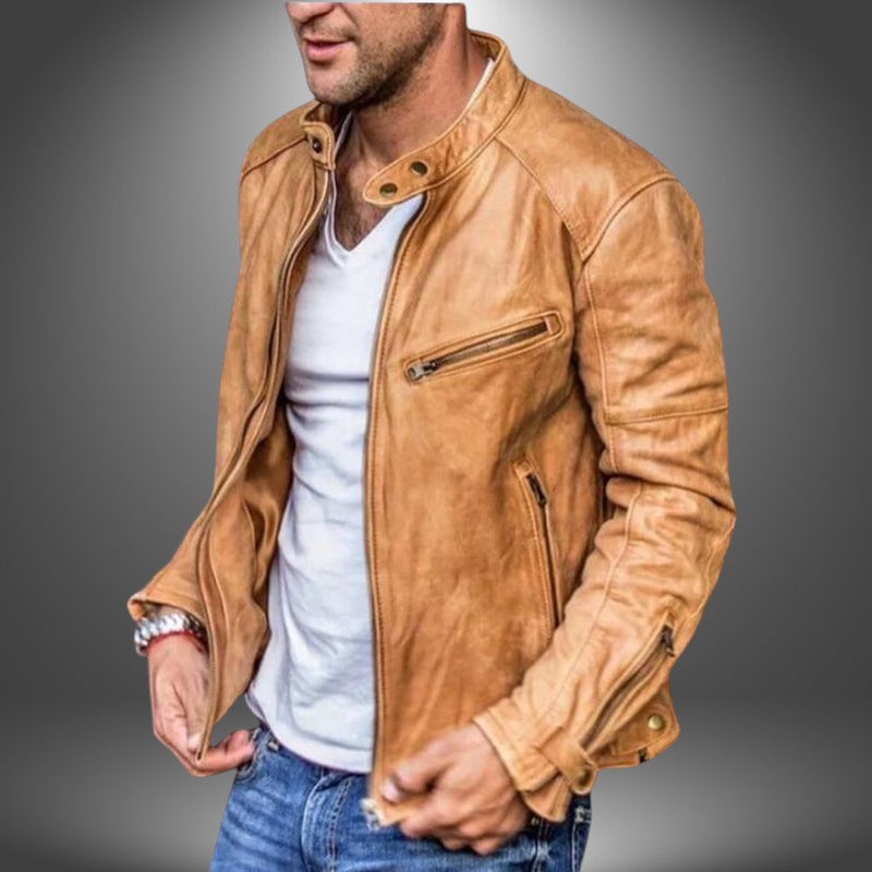 Giacca Effetto Pelle Casual