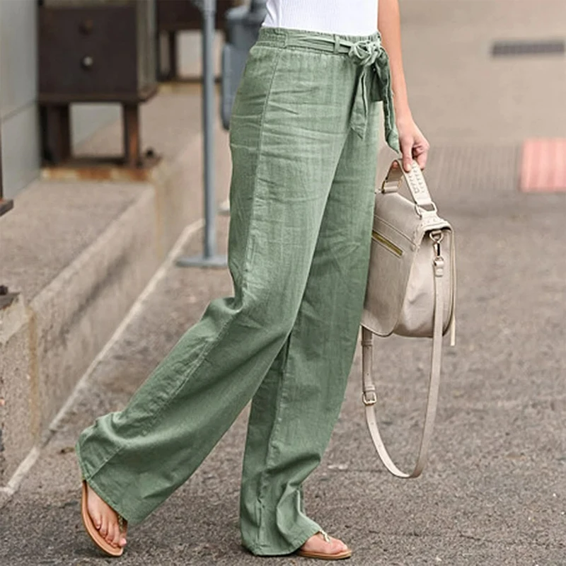 Pantaloni Leggeri Gamba Larga