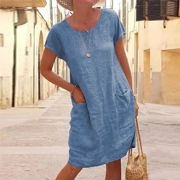 Abito Corto in Lino