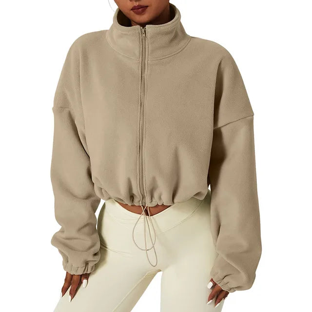 Felpa Corta Oversize | Collo Alto | Comoda e Calda