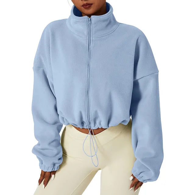 Felpa Corta Oversize | Collo Alto | Comoda e Calda