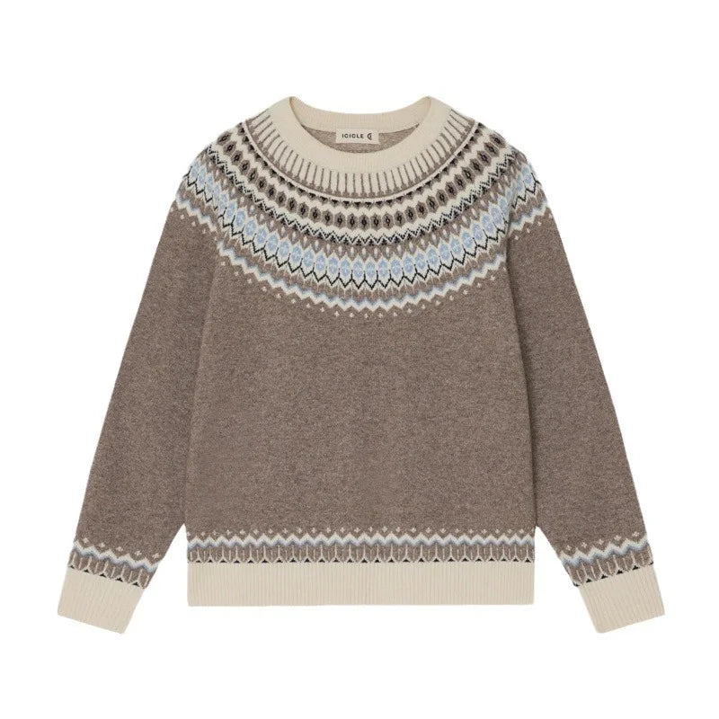 Maglione Jacquard | Stile Nordico | Morbido e Caldo