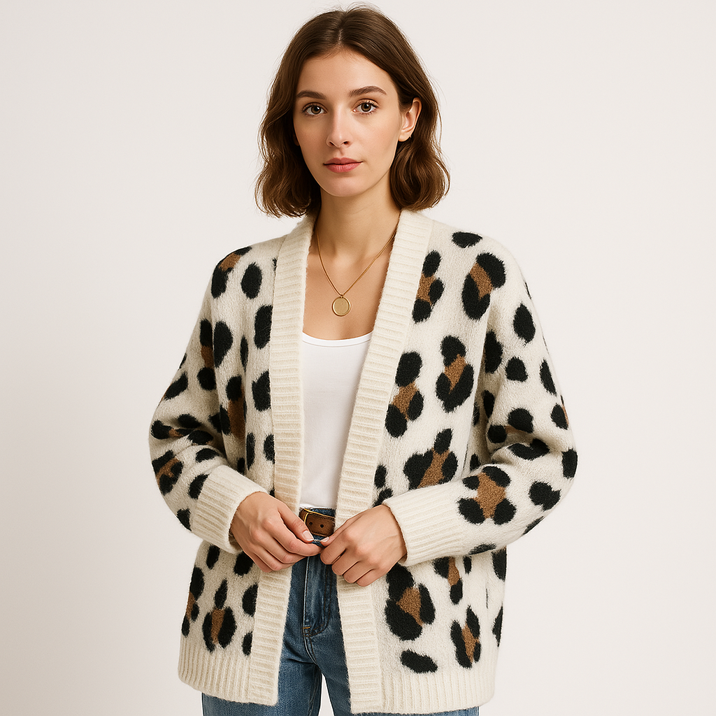 Cardigan Animalier Oversize | Acrilico | Grintoso e Morbido