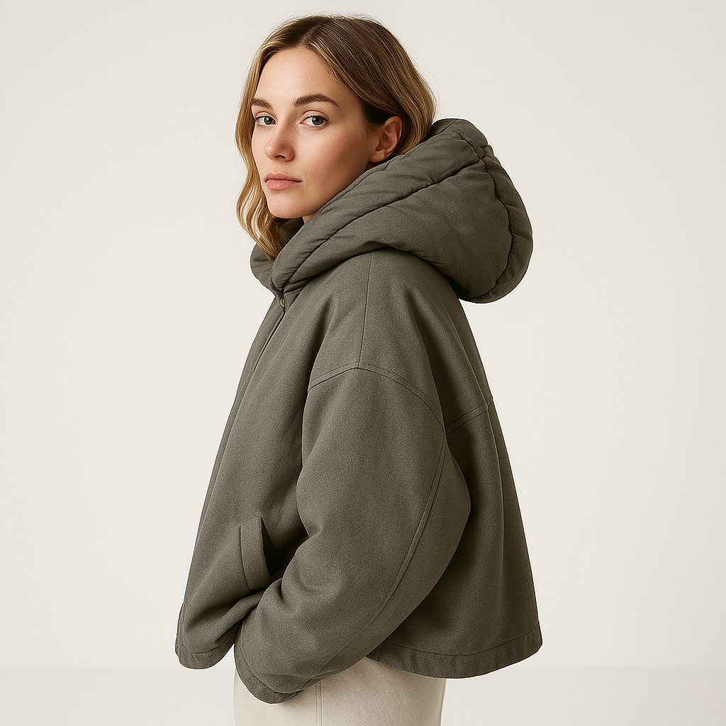Veste Courte à Capuche | Coton | Style Urbain Oversize
