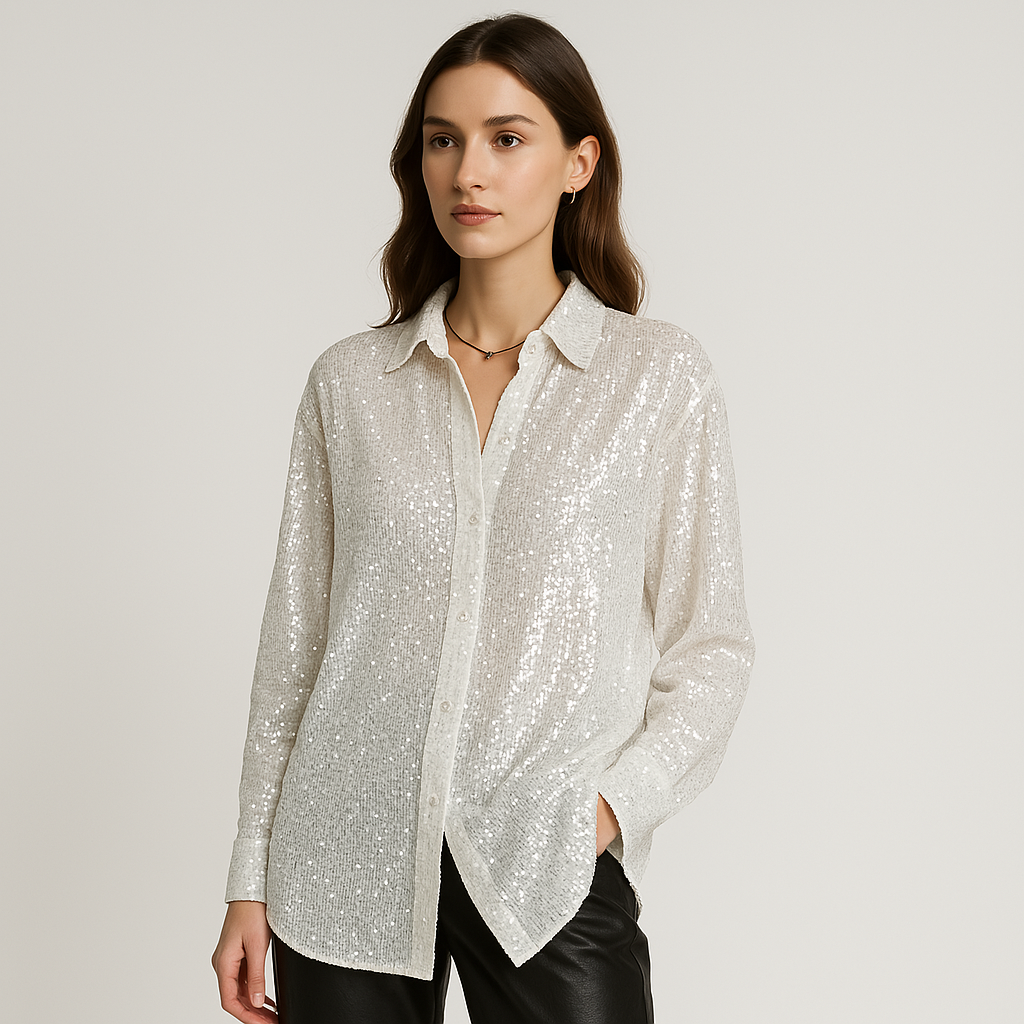 Camicia con Paillettes | Eleganza Brillante | Look da Sera Glamour