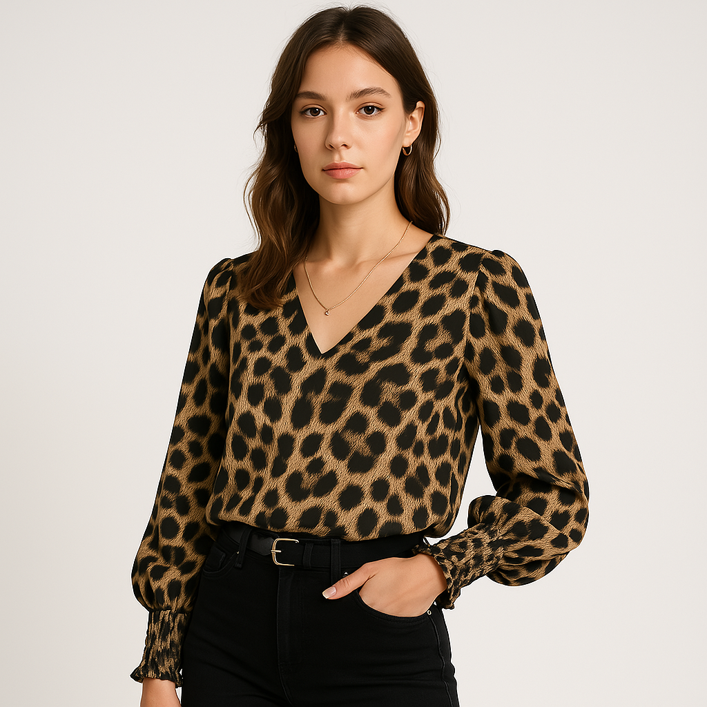 Blusa Leopardata | Animalier | Eleganza Decisa