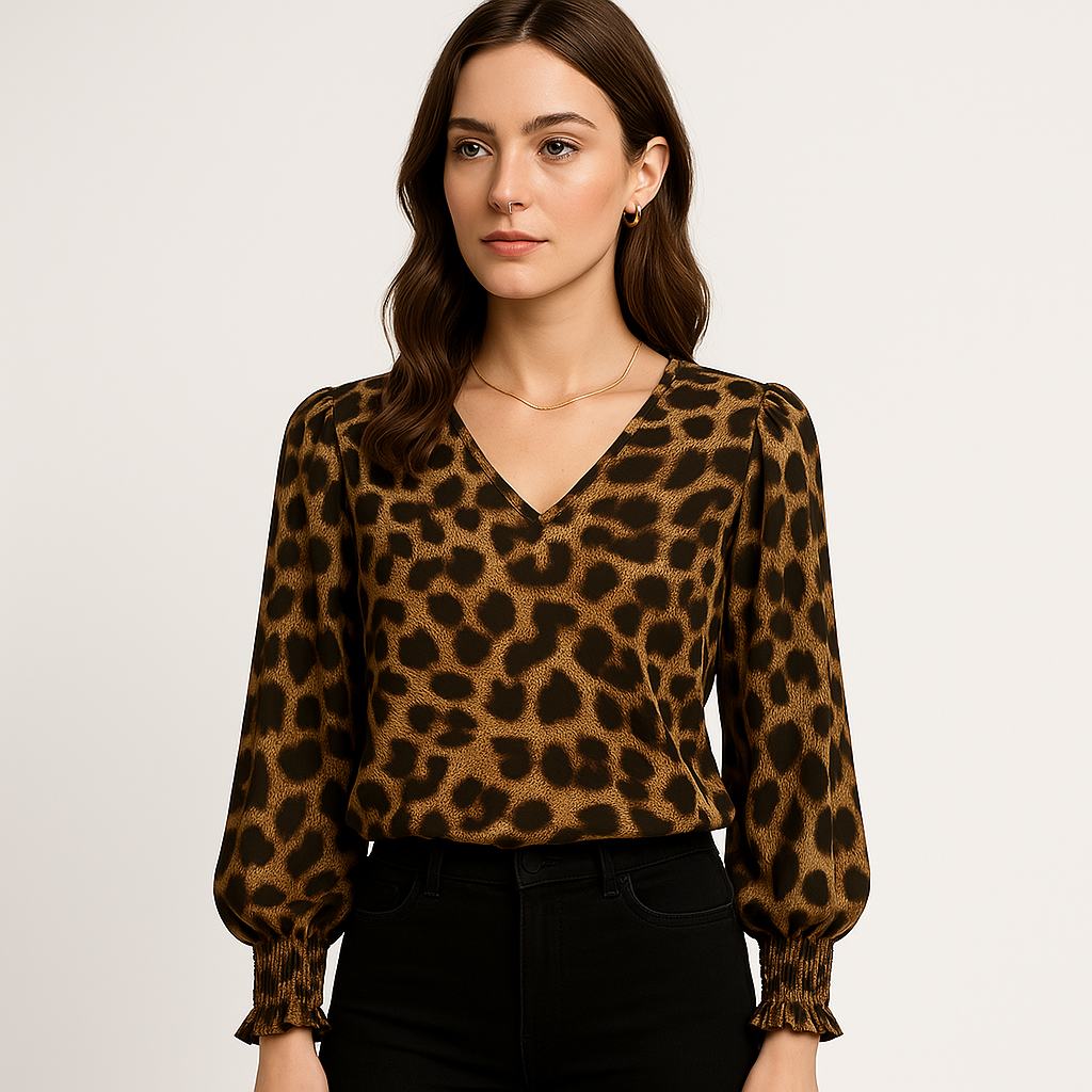 Blusa Leopardata | Animalier | Eleganza Decisa