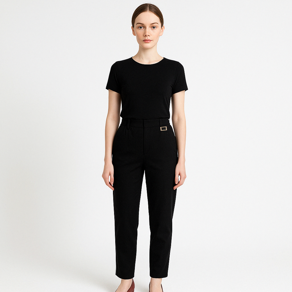 Pantaloni a Vita Alta | Cotone 100% | Eleganza e Comfort Quotidiano
