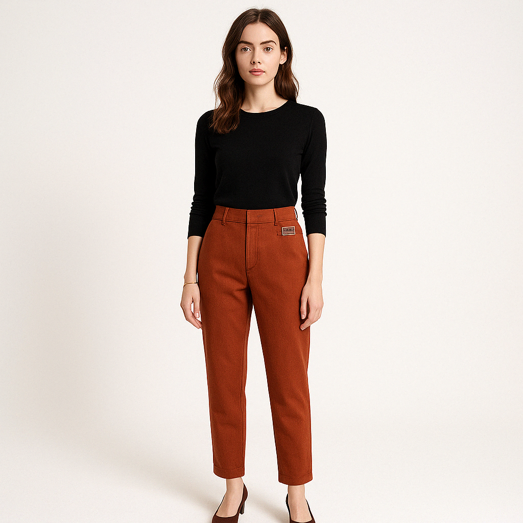 Pantaloni a Vita Alta | Cotone 100% | Eleganza e Comfort Quotidiano
