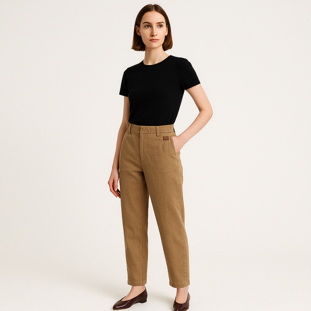 Pantaloni a Vita Alta | Cotone 100% | Eleganza e Comfort Quotidiano