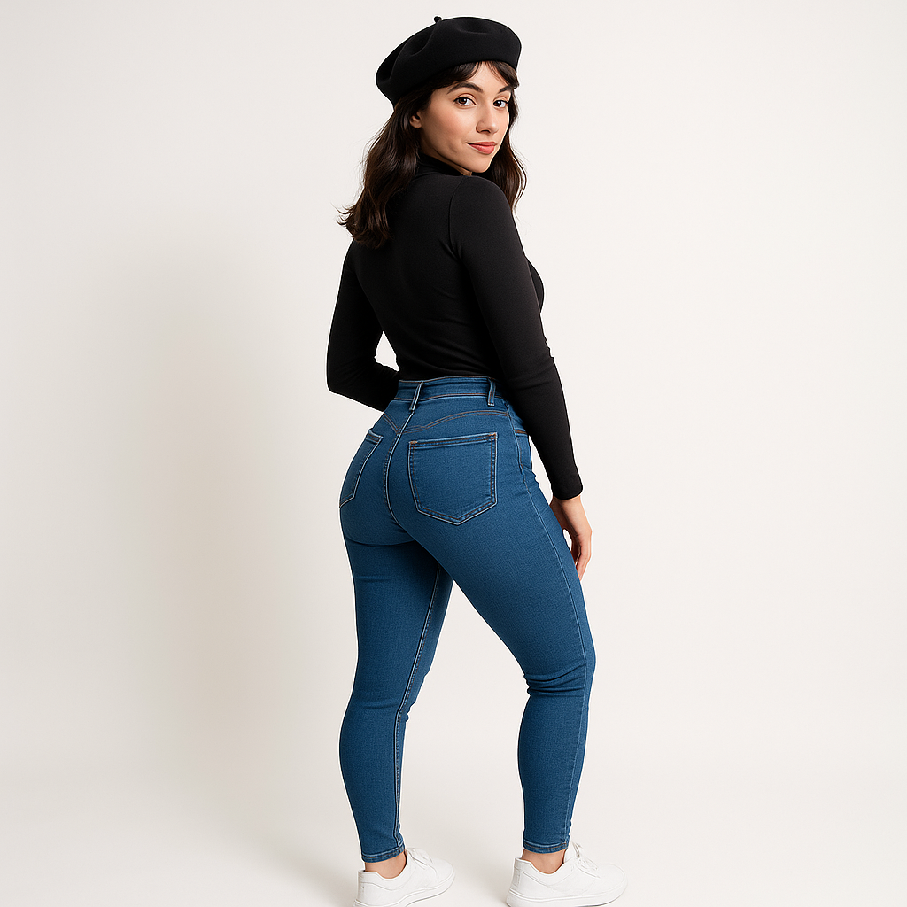 Jeans Skinny a Vita Alta | Denim Elasticizzato | Comfort Estremo