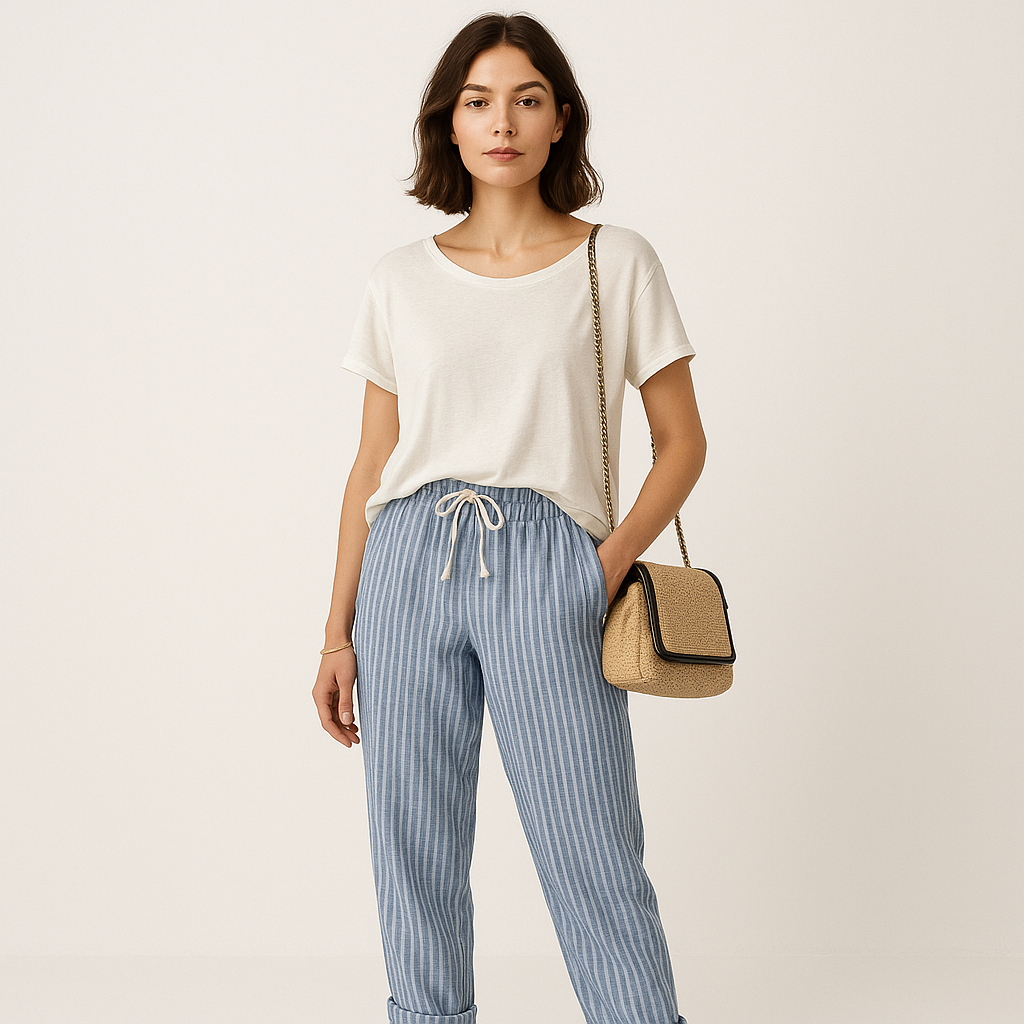 Striped Cotton Pants | Cotone | Freschi e Casual