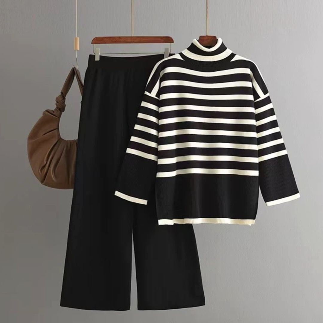 Completo Maglia a Righe con Pantaloni Neutri