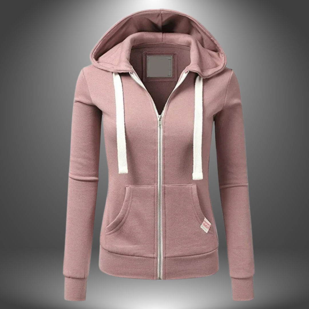 Felpa Zip con Cappuccio Sporty