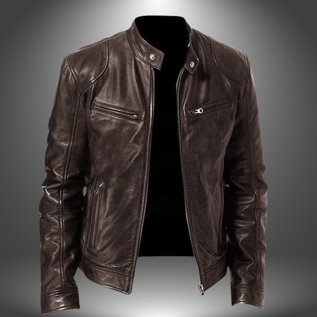 Giacca Biker Effetto Pelle