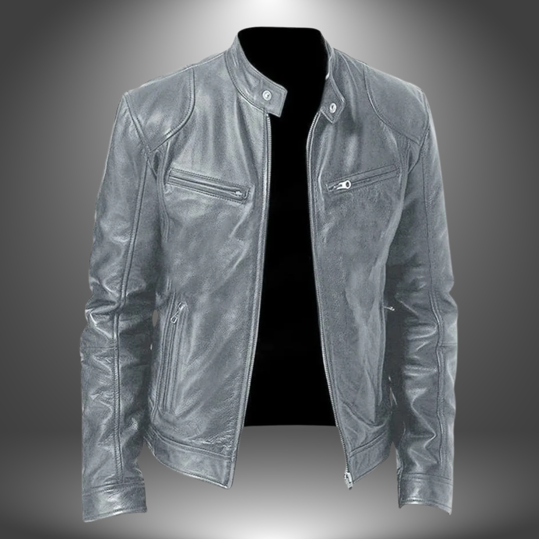 Giacca Biker Effetto Pelle