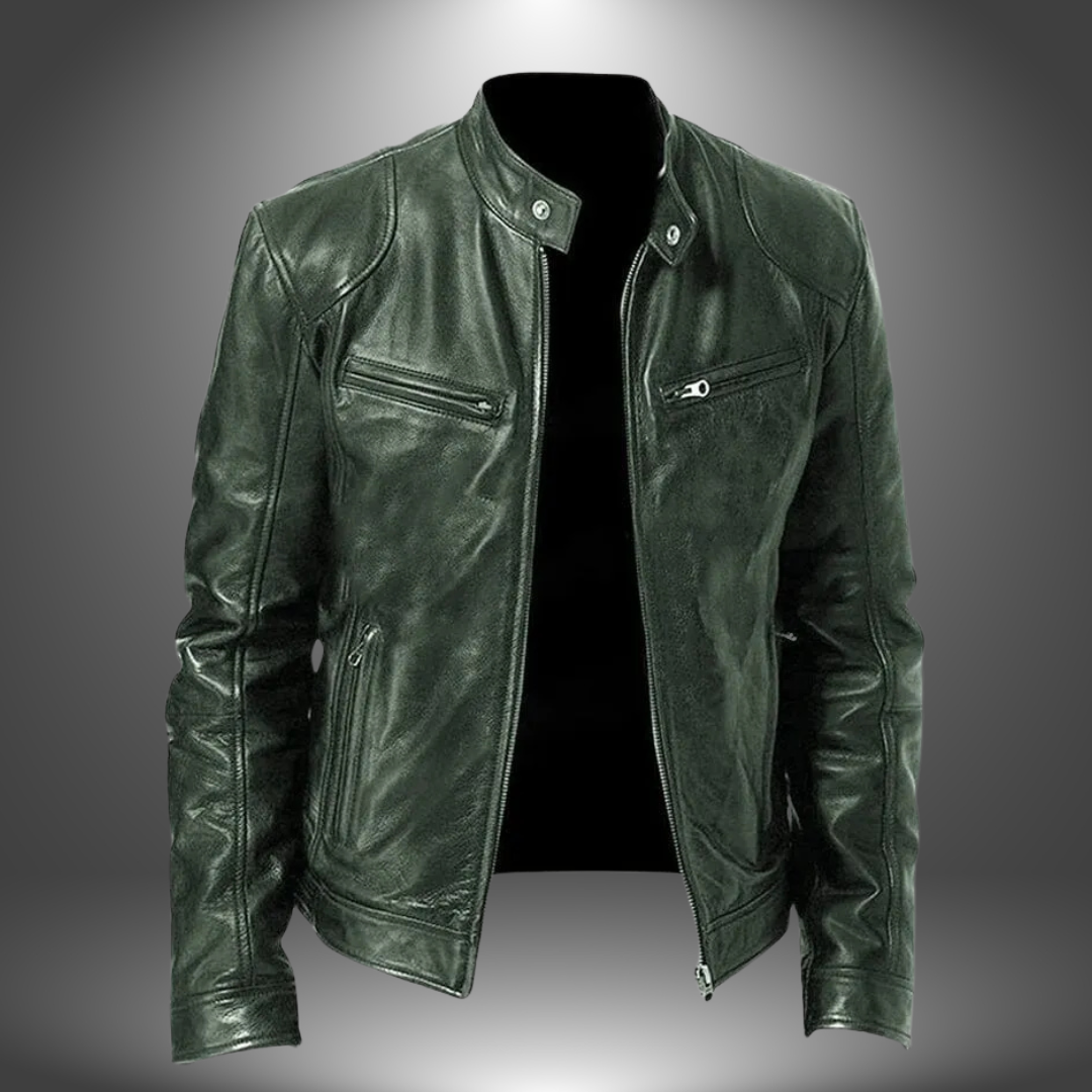 Giacca Biker Effetto Pelle