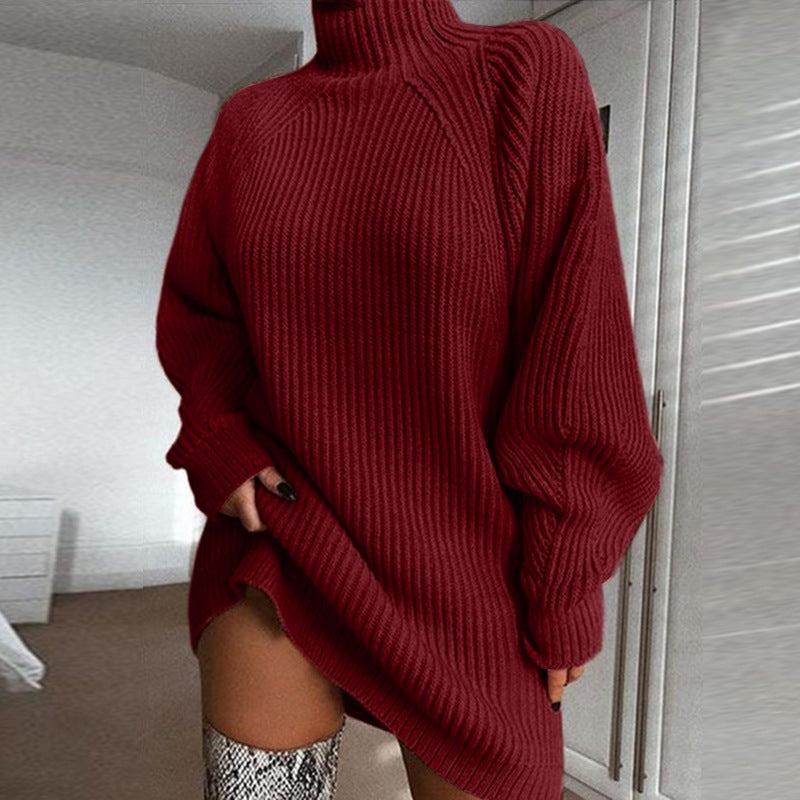 Maglione oversize a collo alto