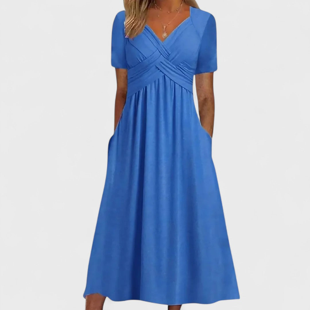 Vestito incrociato lungo