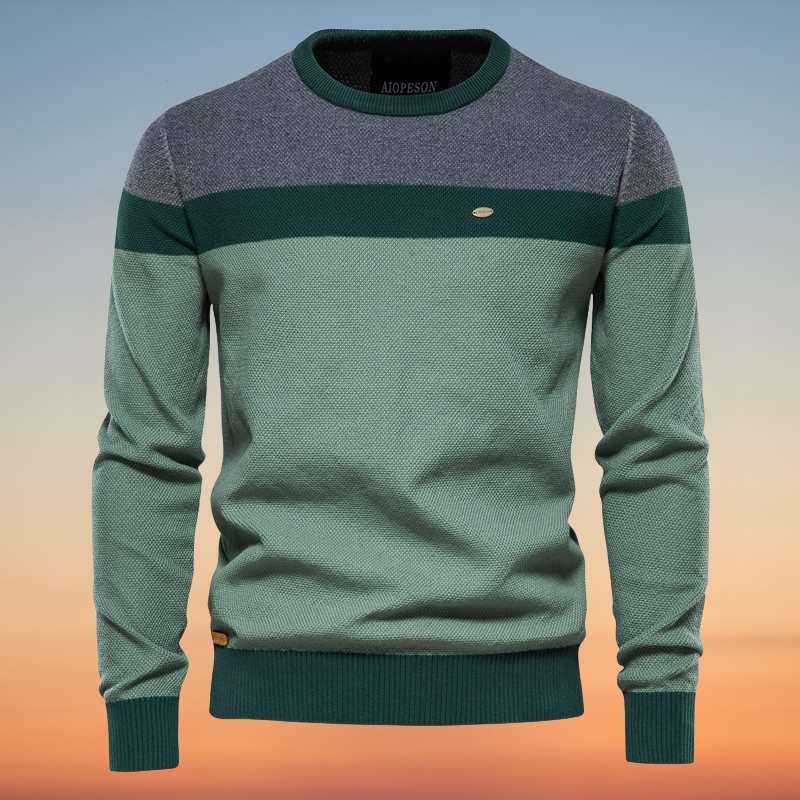 Maglione uomo a blocchi di colore