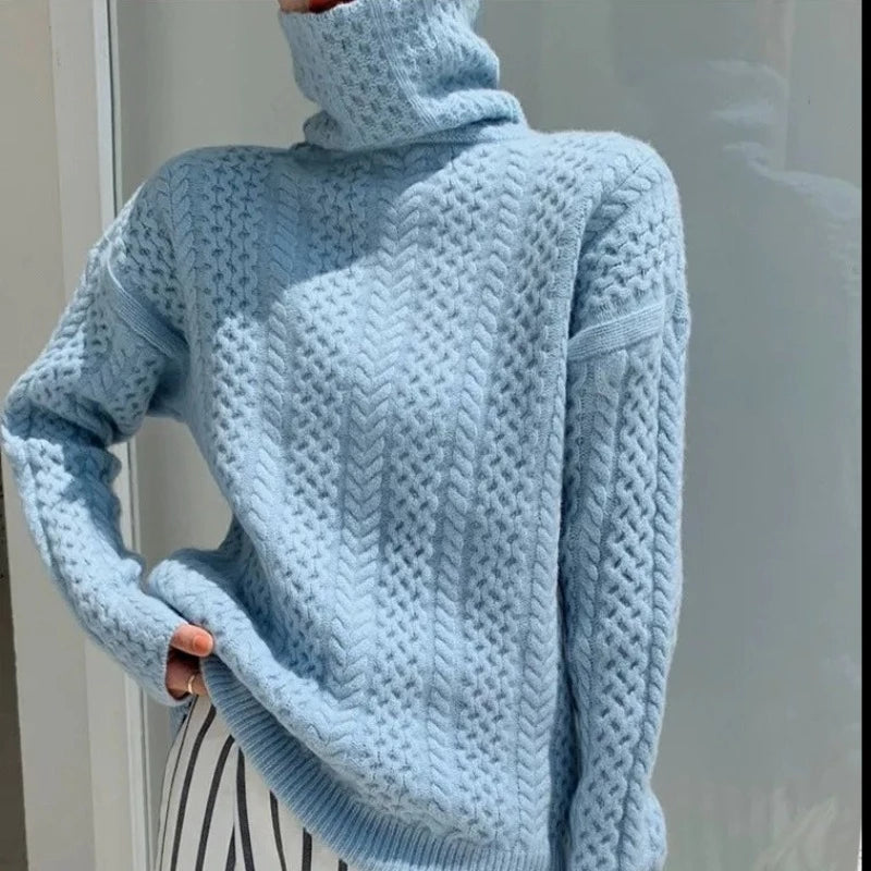 Maglione Collo Alto | Lavorato a Maglia | Morbido e Caldo