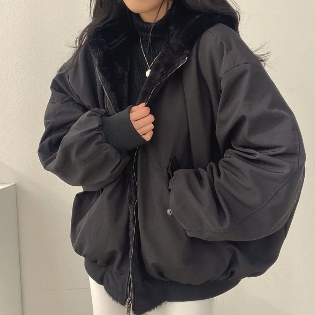 Giacca Oversize con Shearling | Calda e Confortevole | Stile Casual-Trendy