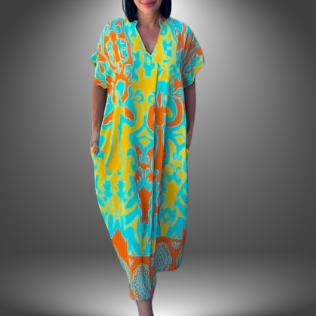 Maxi Abito Tropicale Fluido