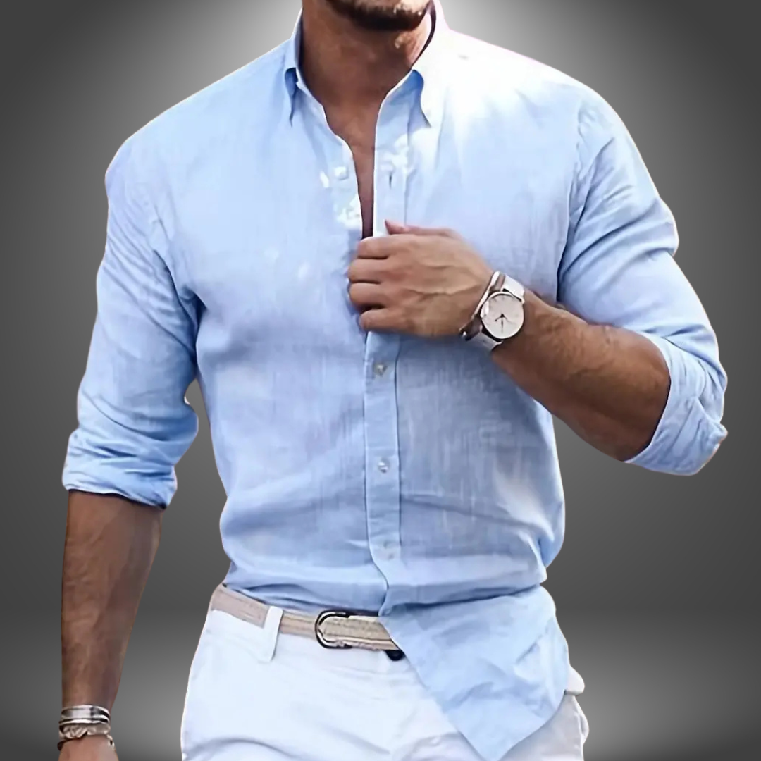 Camicia Slim Cotone Lino